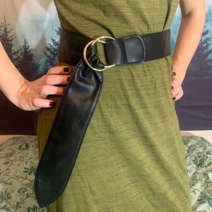 Leather waist belt
